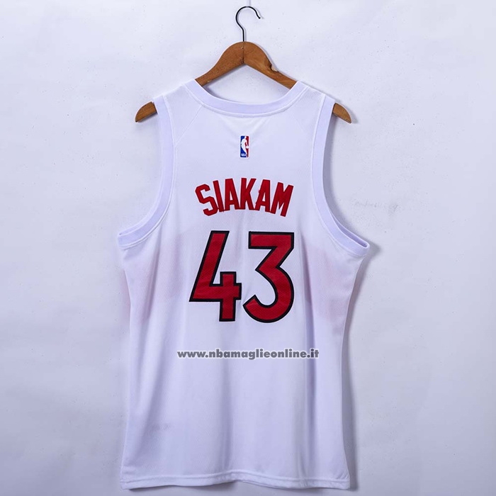 Maglia Toronto Raptors Pascal Siakam #43 Association 2020-21 Bianco